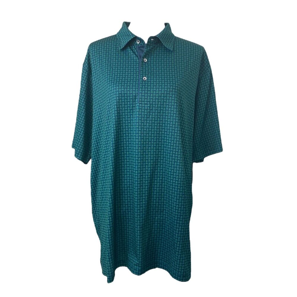 Donald Ross Men’s Polo Golf Shirt Green Short Sleeve Athletic Size Large